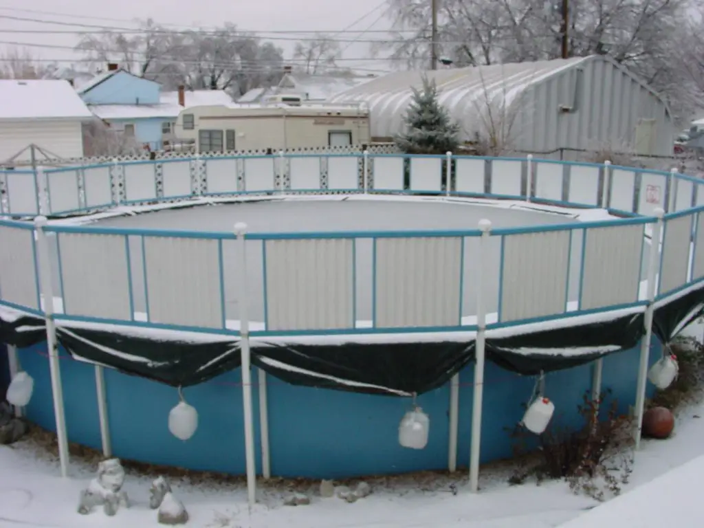 Above Ground Pool In Winter